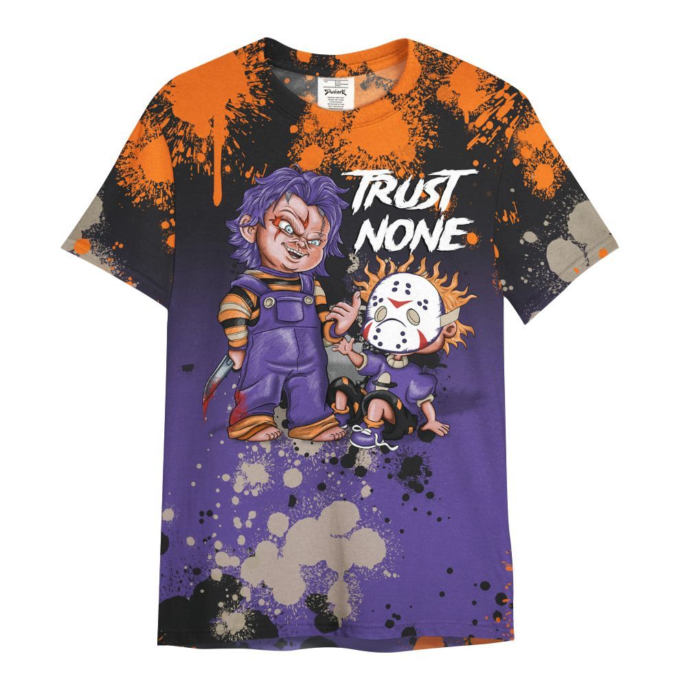 Shirt To Match Air Max Waffle SP Voltage Purple - Trust No One Scary All Over Print
