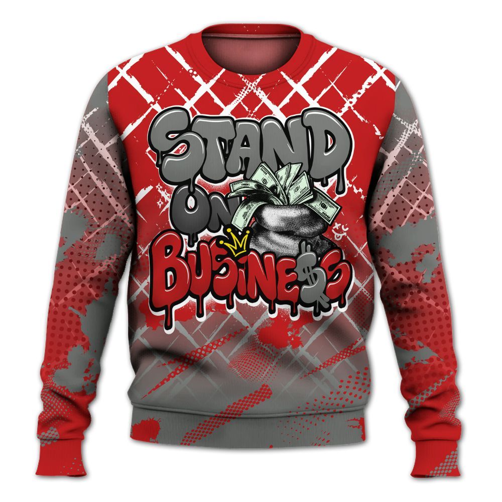 Sweatshirt To Match Bred Reimagined 4s - Halftone Stand Business Dripping All Over Print