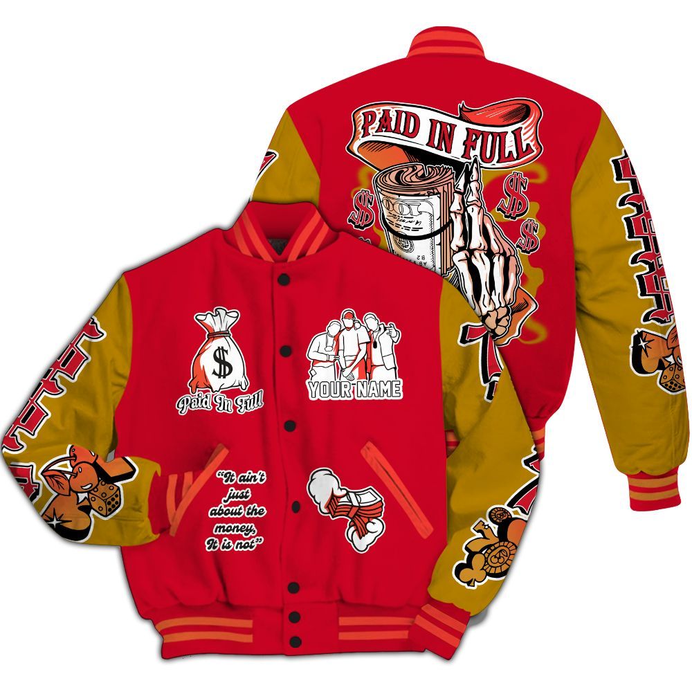 Varsity Jacket To Match Ja 3 Raptor - Paid In Full Baseball Varsity Jacket Custom Name All Over Print