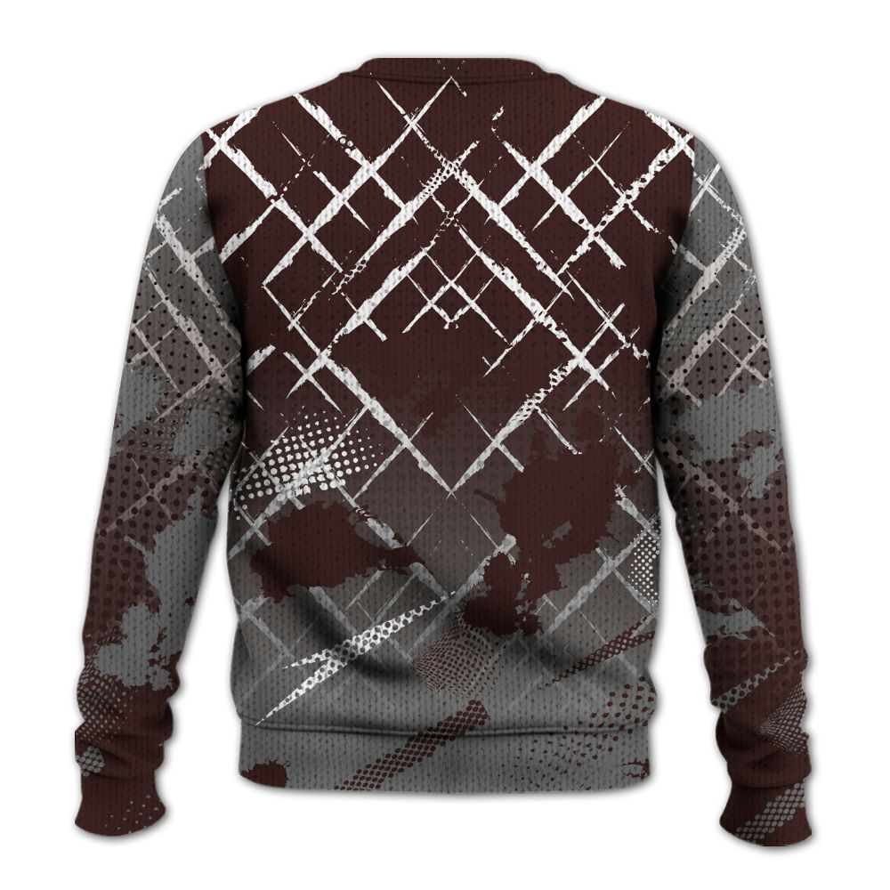 Knitted Sweater To Match Burgundy 5s - Halftone Stand Business Dripping