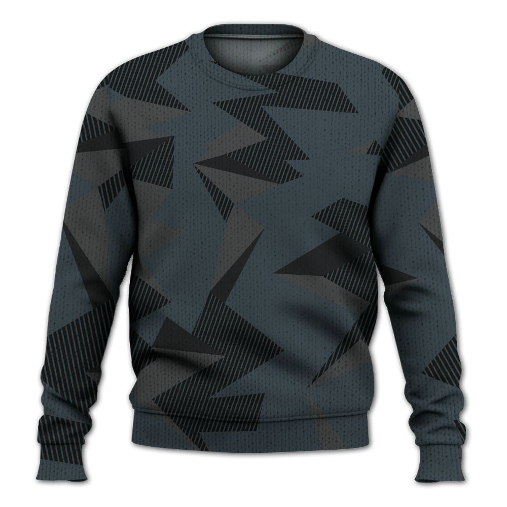 Knitted Sweater To Match Air Max Sunder Gore Tex Black - Geometric Camouflage Pattern