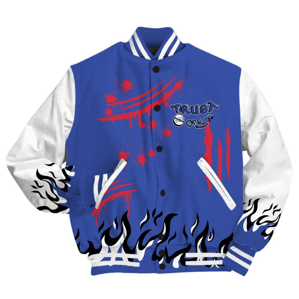 Varsity Jacket To Match Air Griffey Max USA Red White Blue 1s - Graphic Trust No One All Over Print