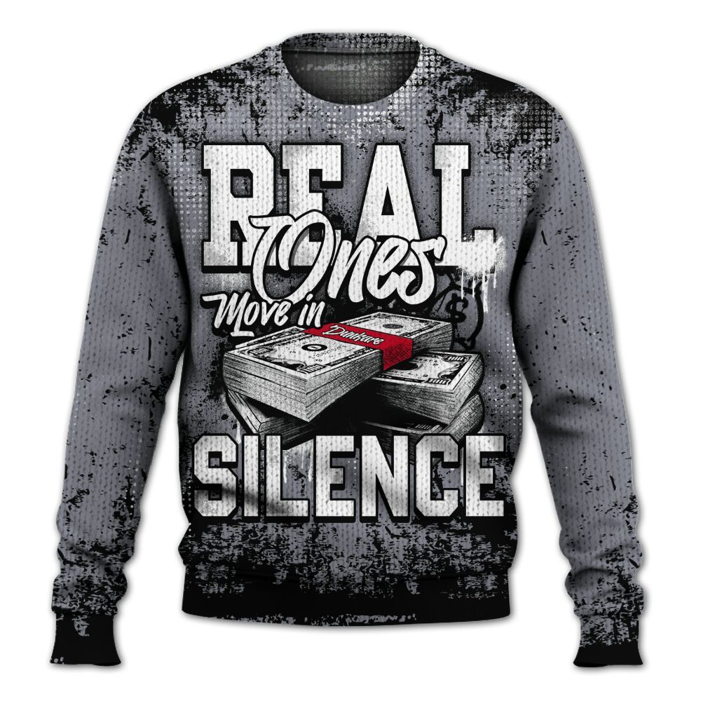 Knitted Sweater To Match Retro Black Flint 13s - Move In Silence Money Street Retro
