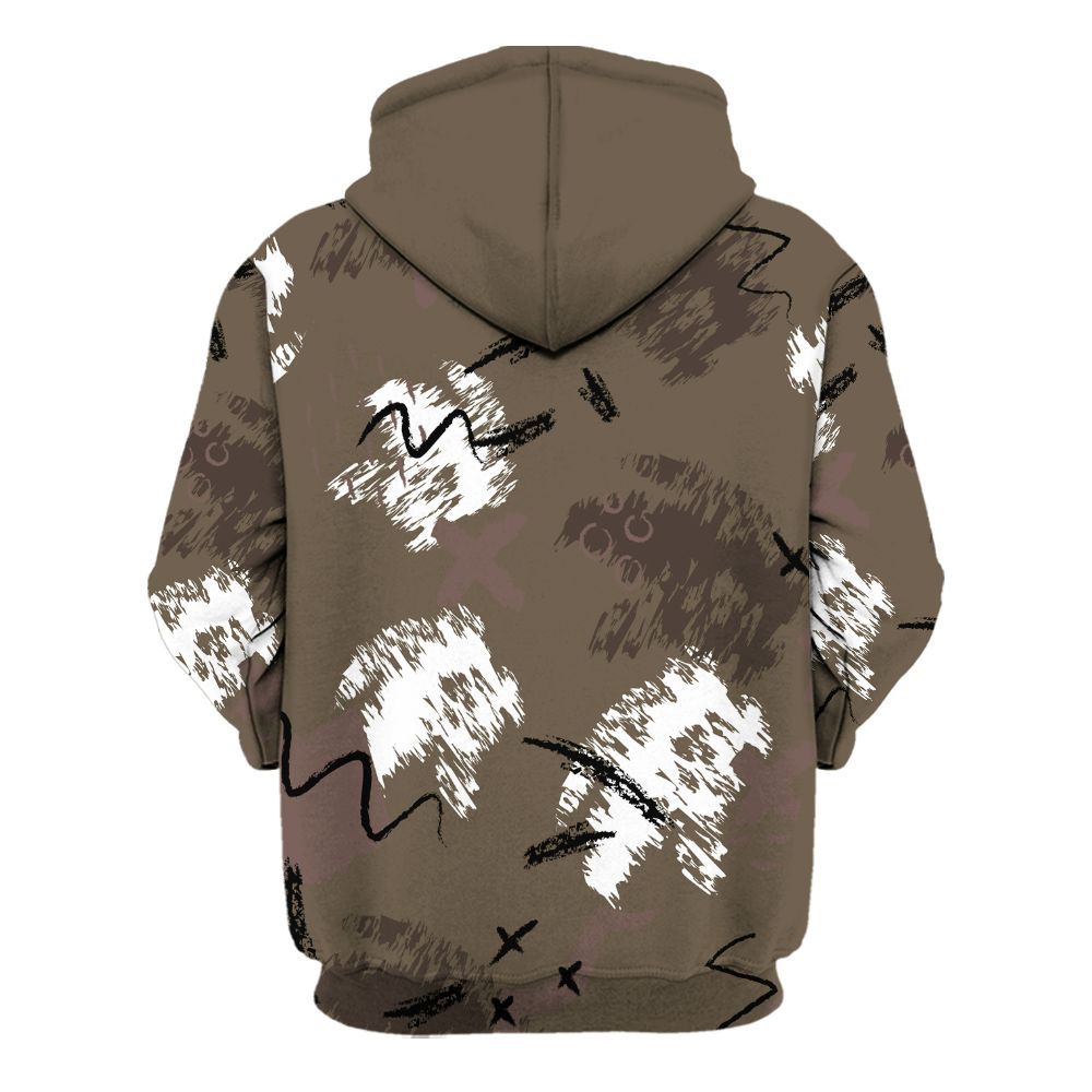 Hoodie To Match AMM Dark Mocha 4s - Hustle Grind Pray Graphic Street Style All Over Print