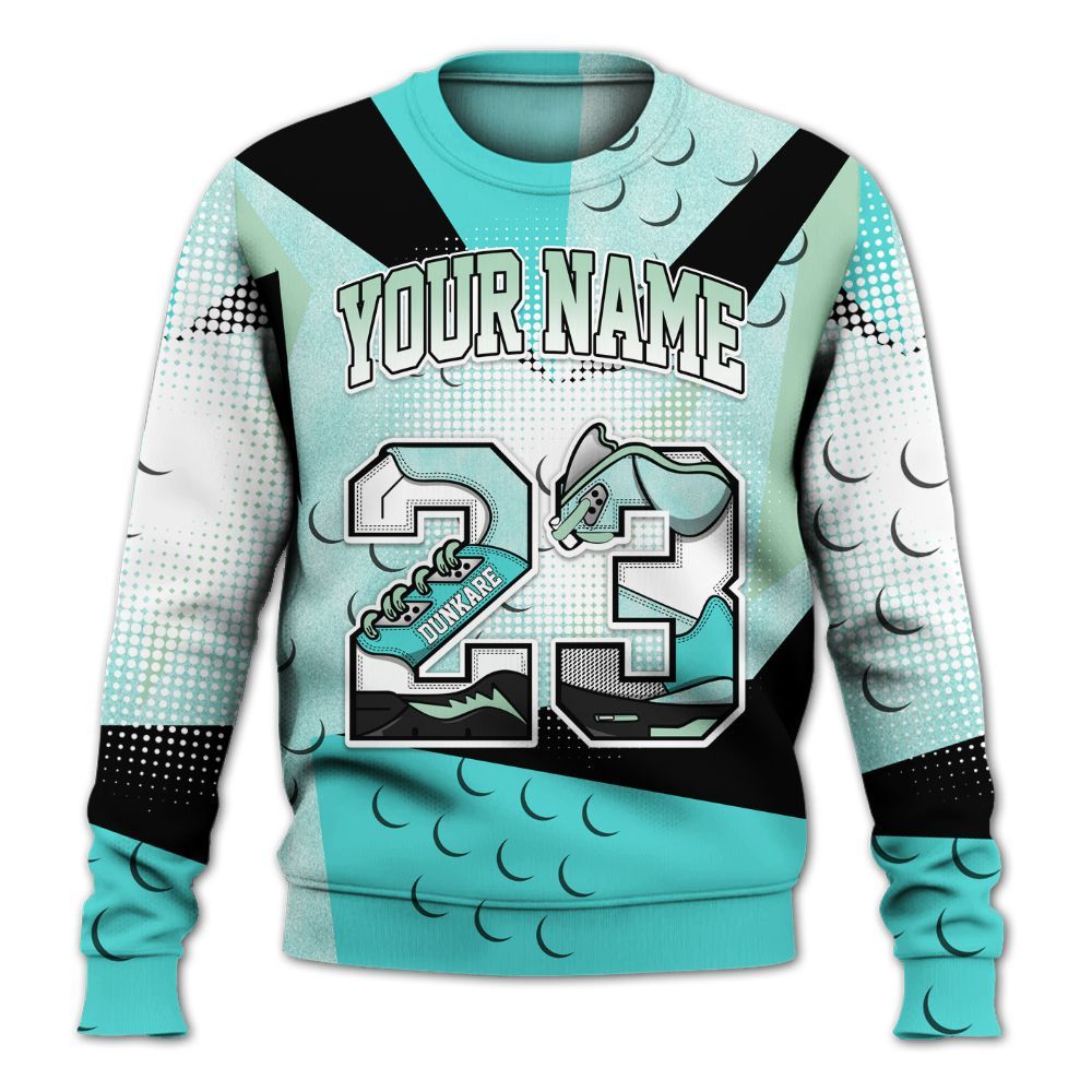 Sweatshirt To Match Low OG Washed Teal 1s - Custom Name 23 5s All Over Print