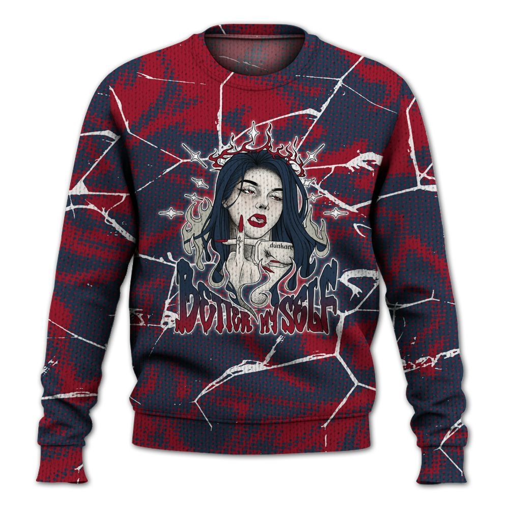 Knitted Sweater To Match Navy Blue 2024 6s - My-Self Crack Unique