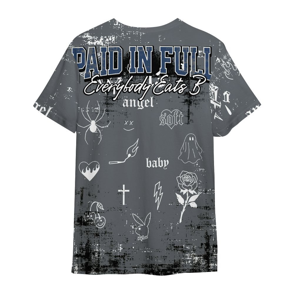 Shirt To Match Flint Grey 9s - Paid In Full Money All Over Print