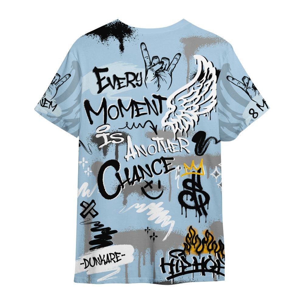 Shirt To Match Foamposite One Psychic Blue - 8Mile Movie Graffiti All Over Print