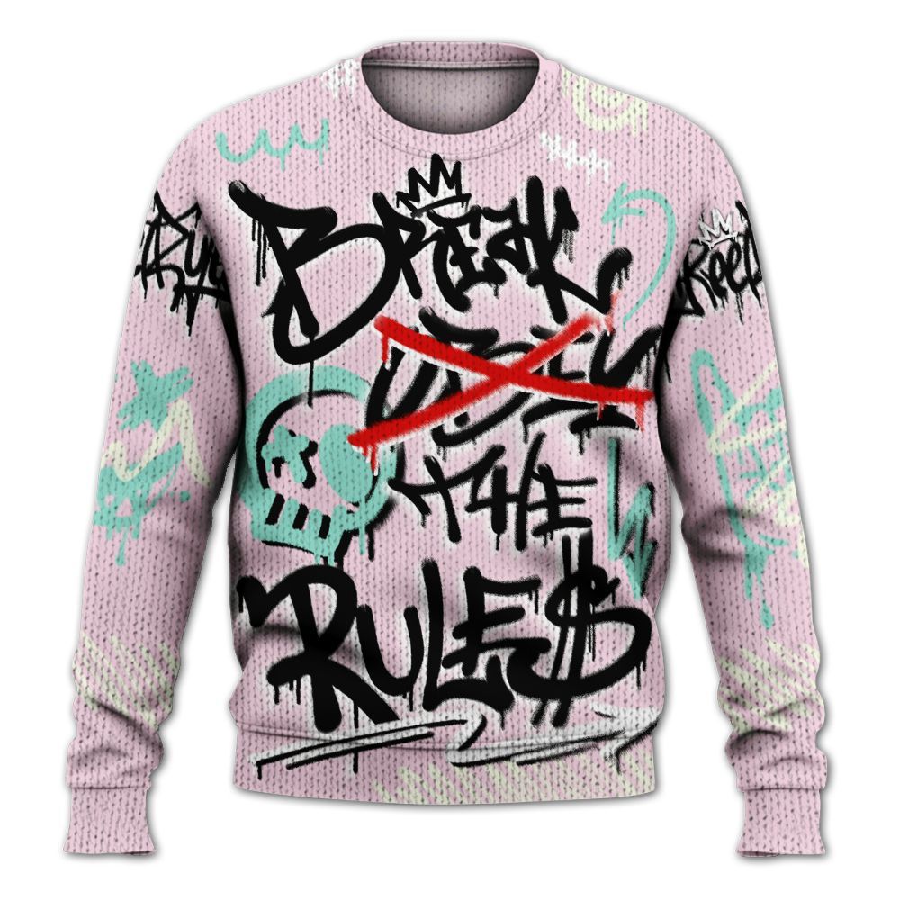 Knitted Sweater To Match Retro Easter 5s - Break Rules Streetwear