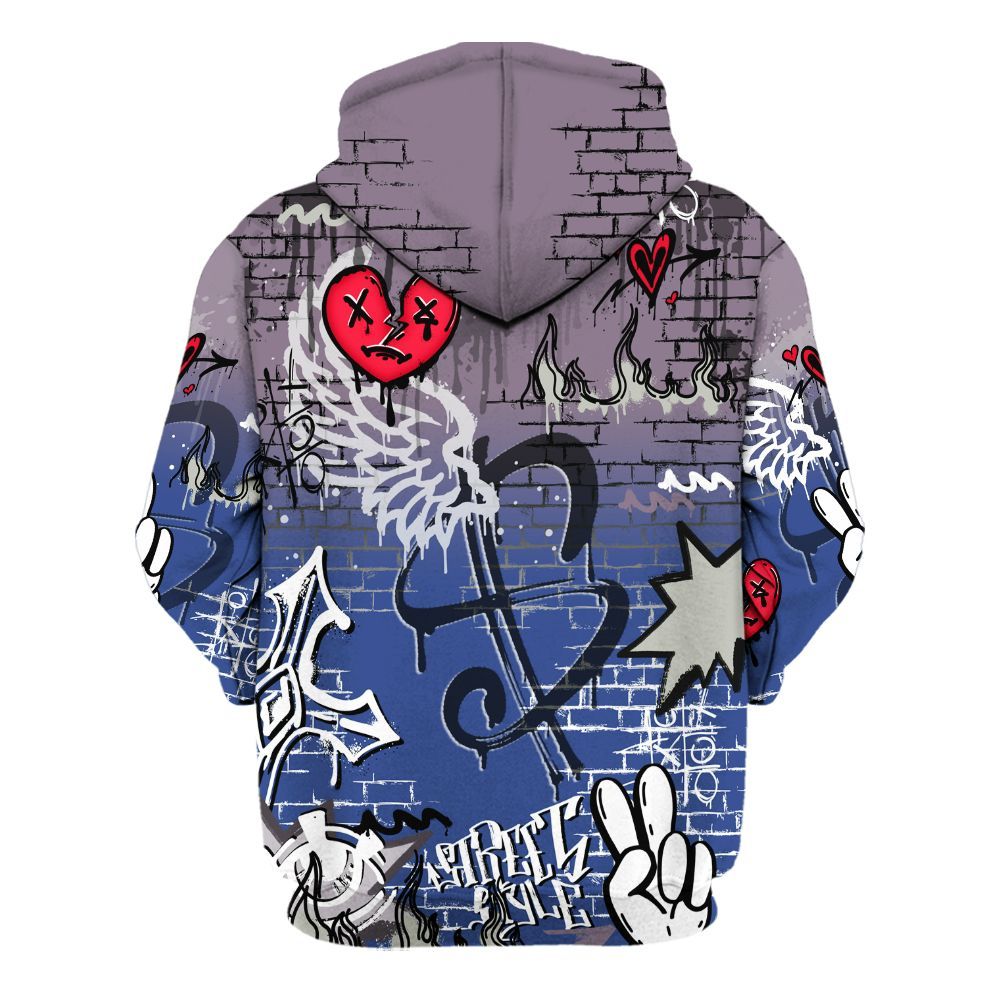 Hoodie To Match Low OG Voodoo Alternate 1s - Been Dif2erent Drip Graffiti All Over Print