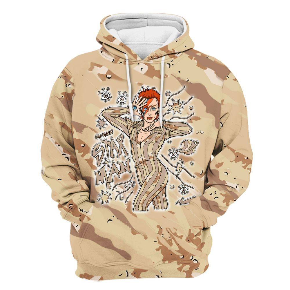 Hoodie To Match Desert Camo 3s - Starmans Graphics Colored All Over Print