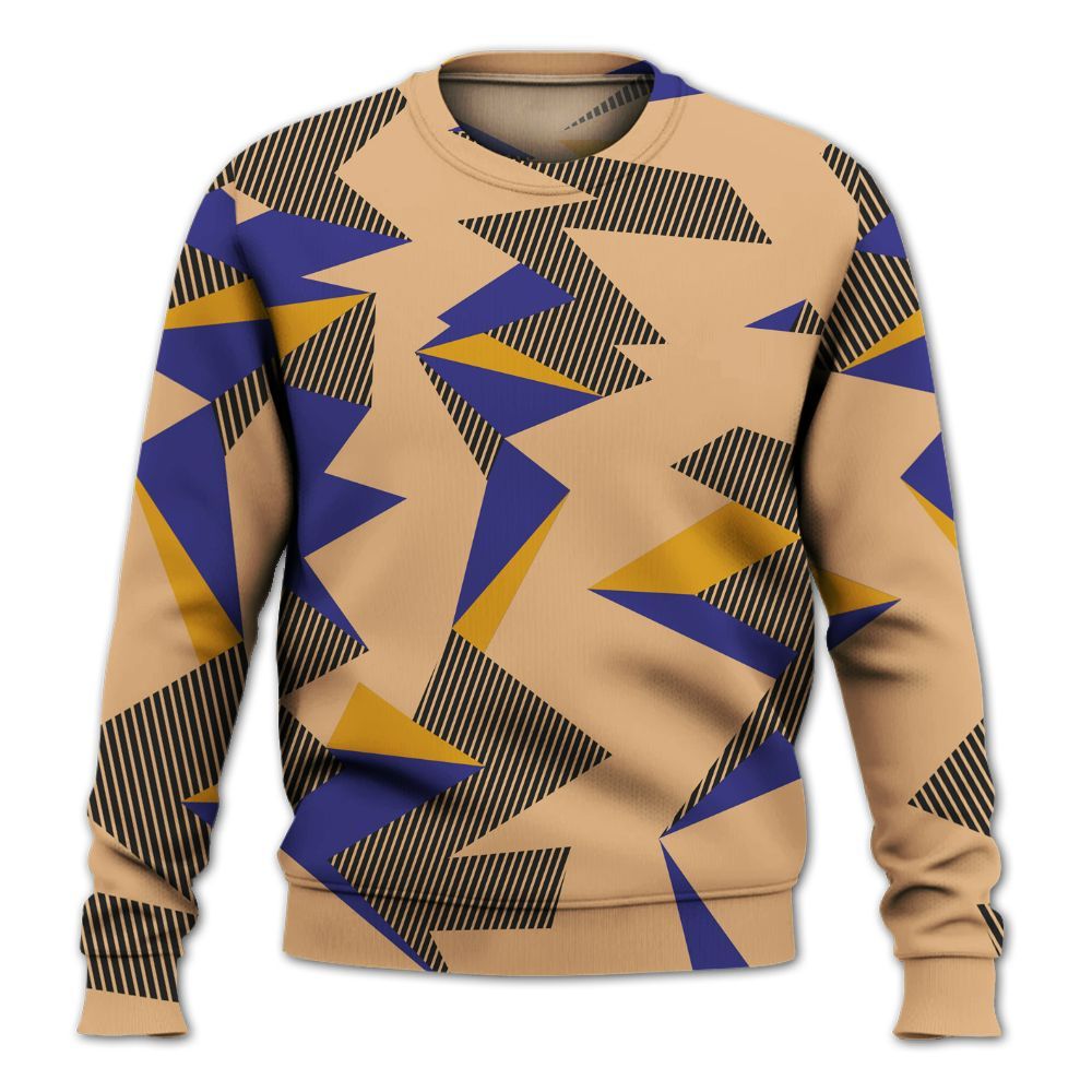 Sweatshirt To Match SE Afrobeats 7s - Geometric Camouflage Pattern All Over Print