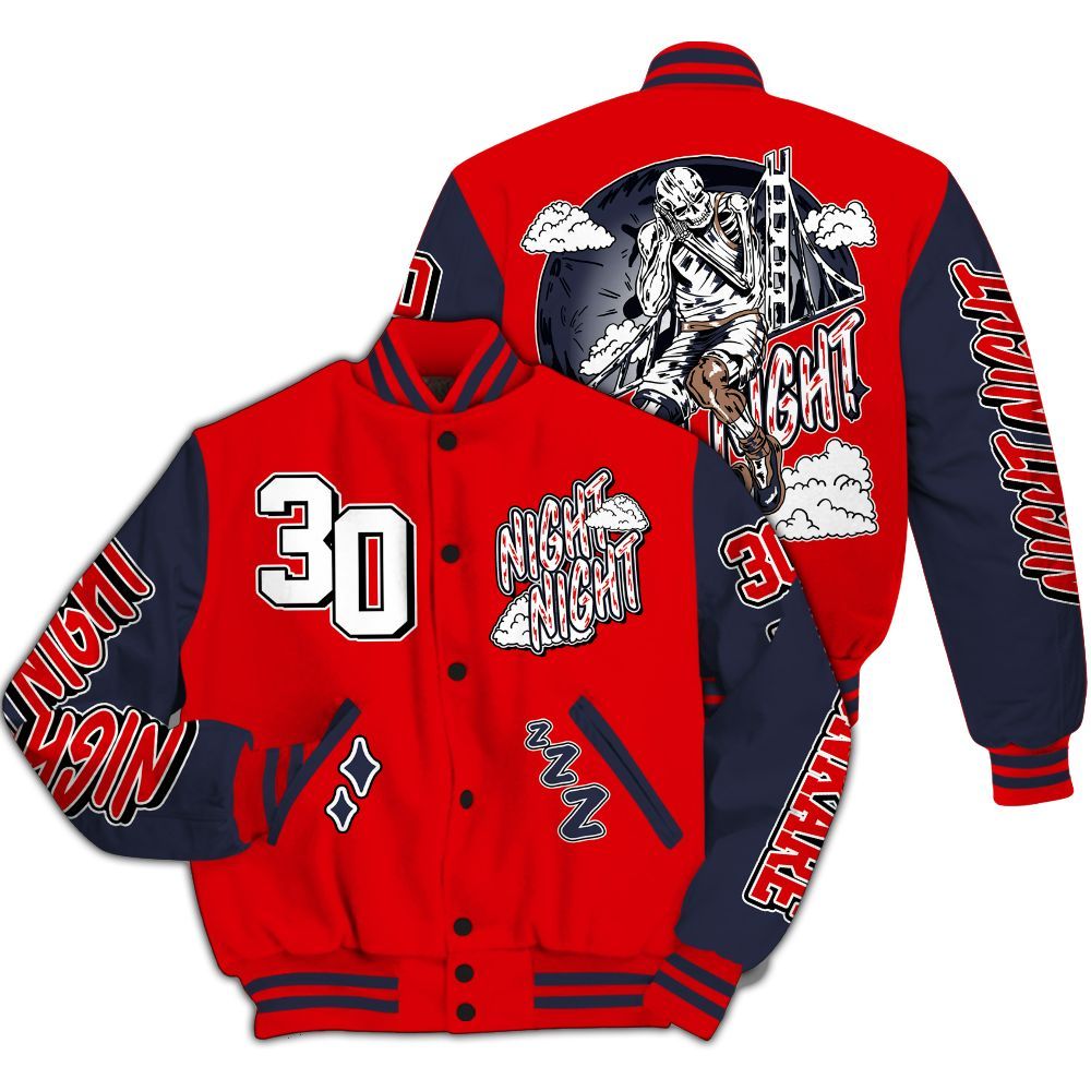 Varsity Jacket To Match Low OG Howard University 1s - Seeya Skeleton All Over Print