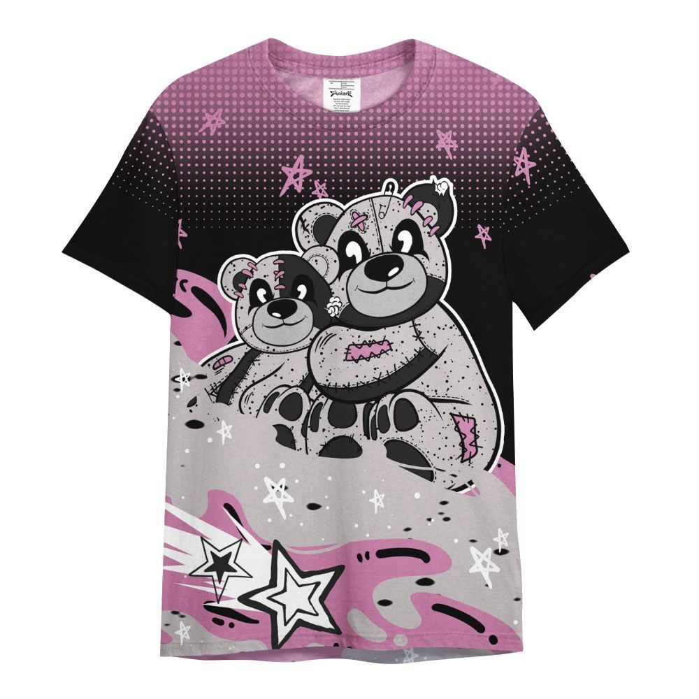 Shirt To Match Neutral Grey Black White Orchid 4s - Sincere Fondness Bear Stars All Over Print