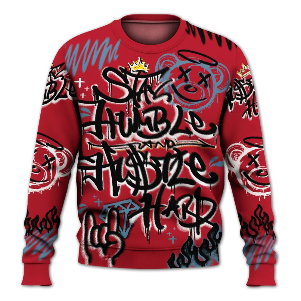 Sweatshirt To Match Retro Raging Bull 5s - Humble Drip Streetwear Graffity All Over Print