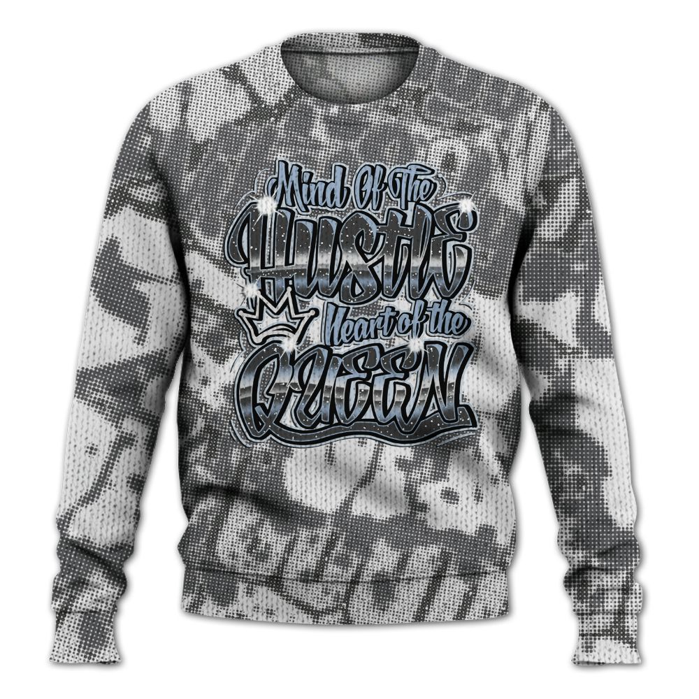 Knitted Sweater To Match Reverse Black White 6s - Hustles Heart Queens Street