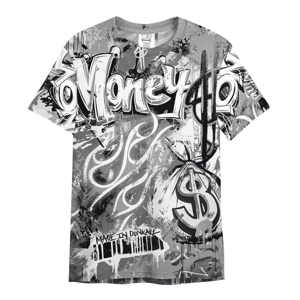 Shirt To Match Black Wolf Grey 12s - The Best Money All Over Print