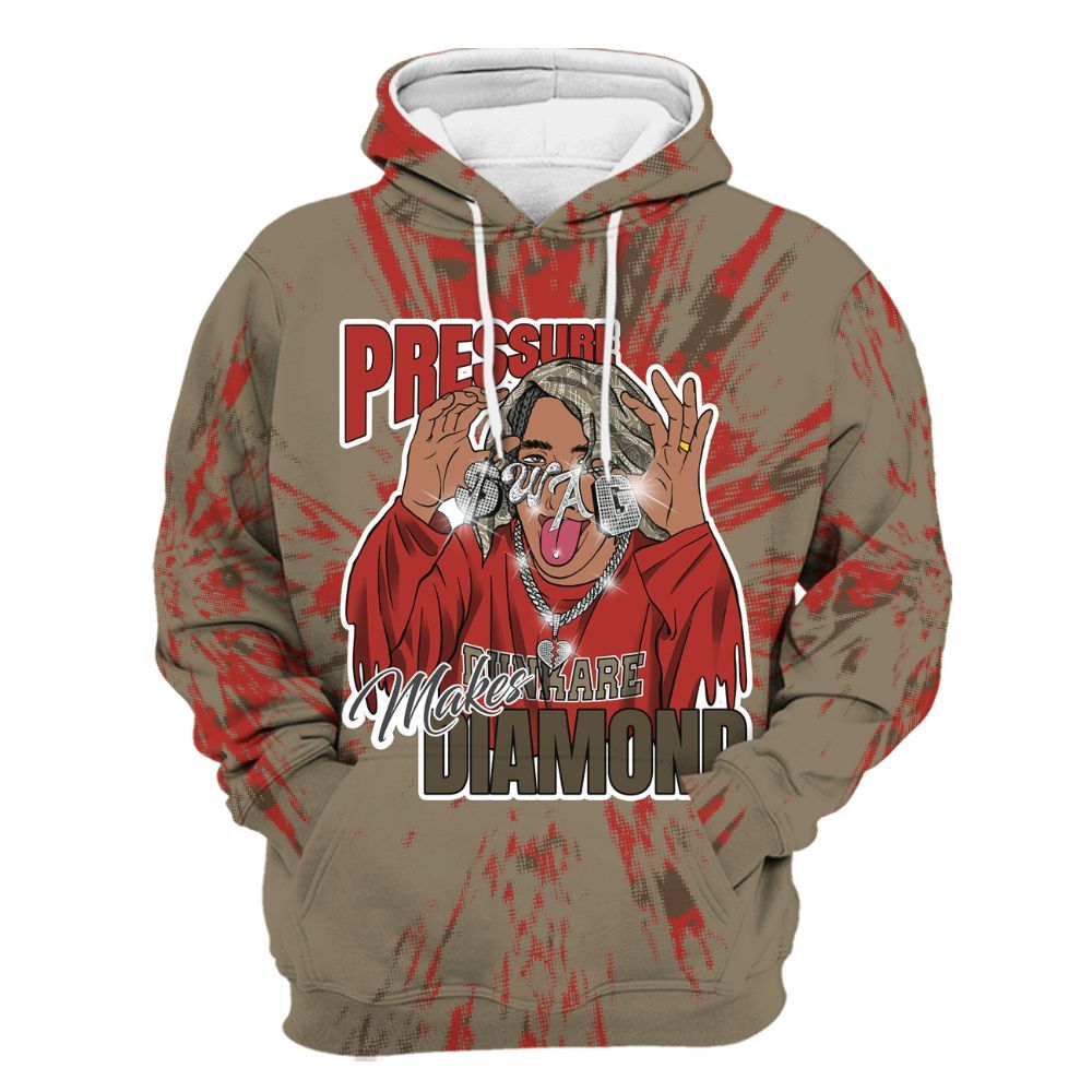 Hoodie To Match Olive 9s - Pressures Makes Hoodie To Match Lux All Over Print