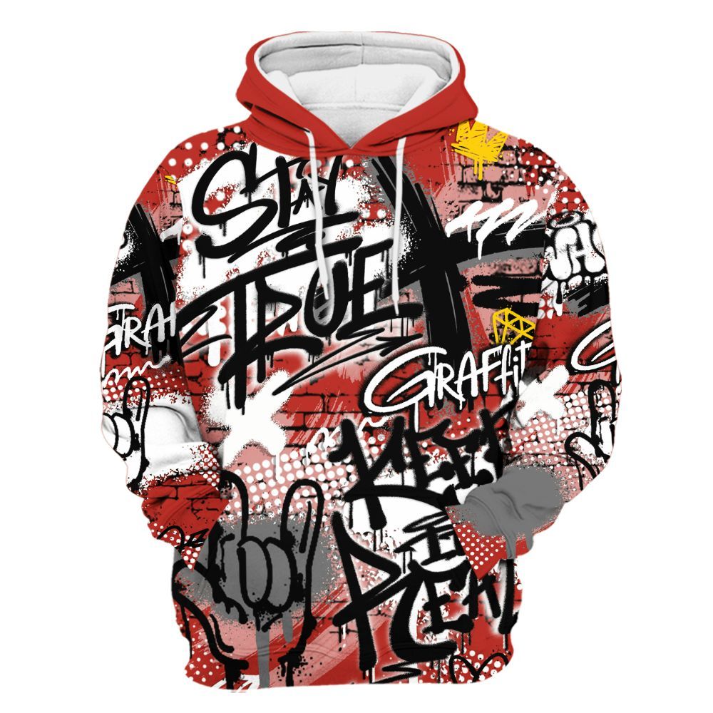 Hoodie To Match Dunk Low St. Johns - True It Real Graffiti Streetwear All Over Print