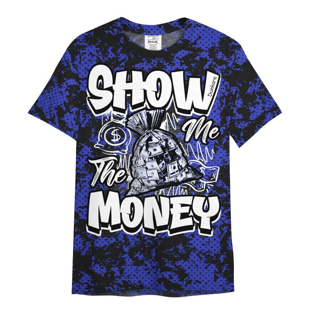 Shirt To Match Retro Black Concord 12s - Show Me The Money Retro All Over Print
