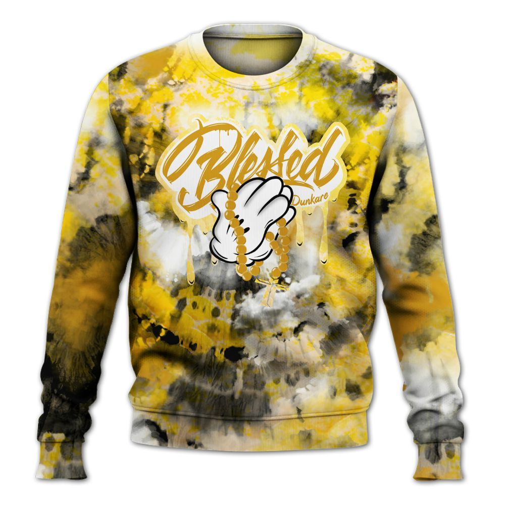 Sweatshirt To Match Low Yellow Python 11s - God Blessed Tie Dye All Over Print