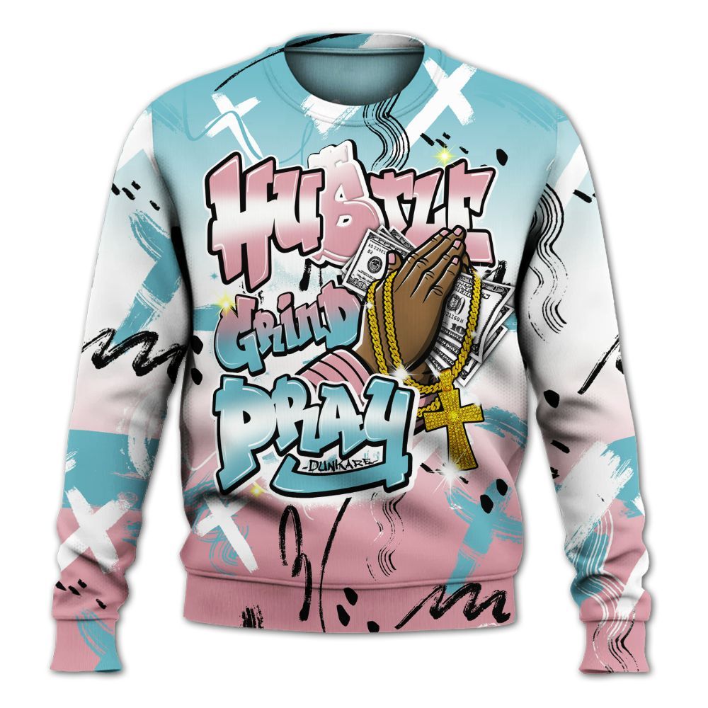 Sweatshirt To Match Doernbecher 6s - Money Hustle Grind Pray All Over Print