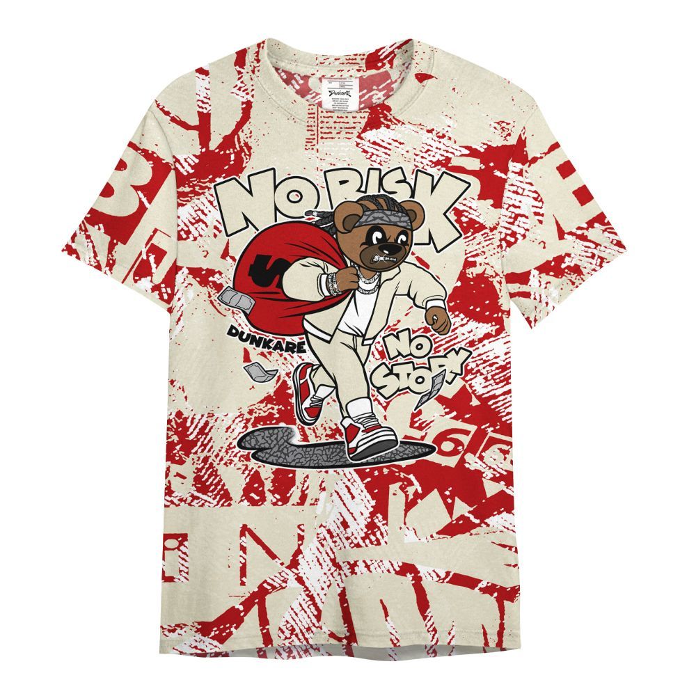 Shirt To Match Cement Grey 3s - Certain Bear Abstract Graffiti All Over Print