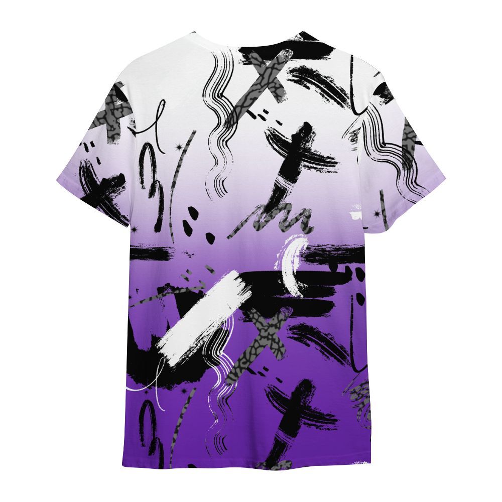 Shirt To Match Retro Dark Iris 3s - Money Hustle Grind Pray All Over Print