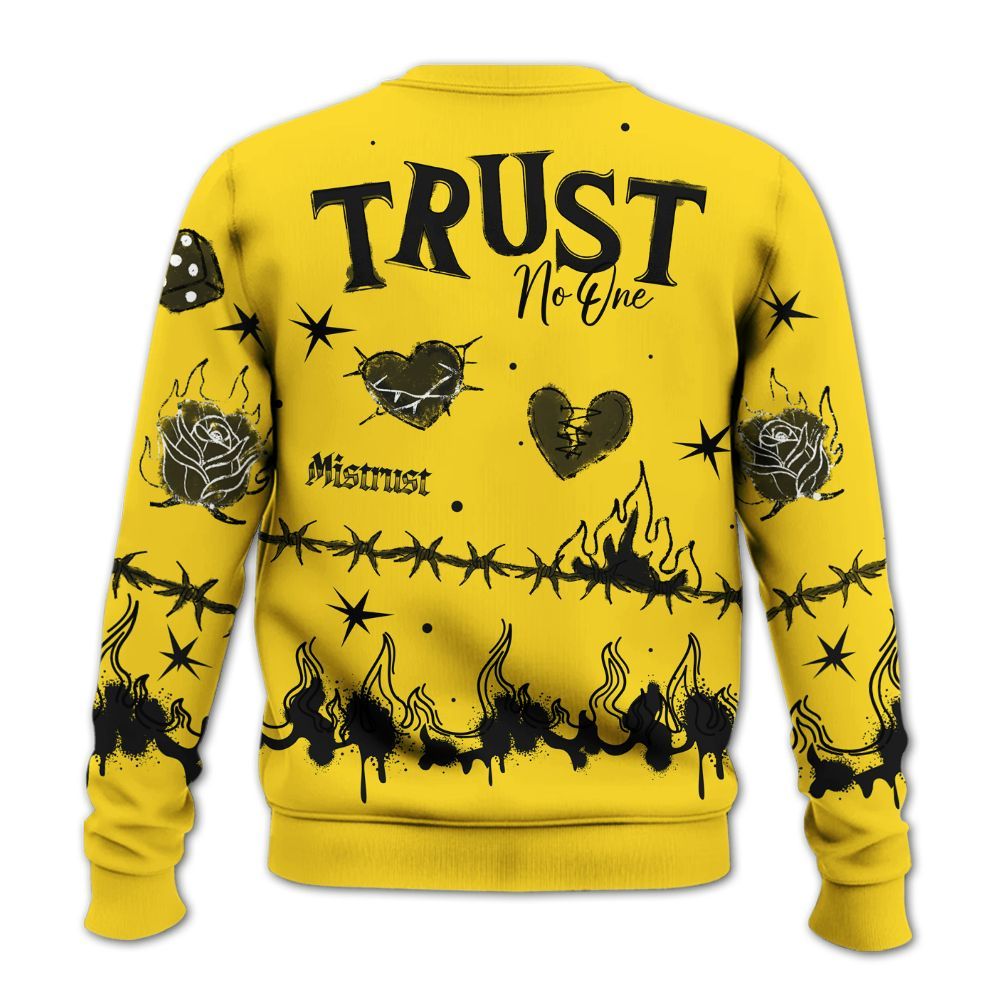 Sweatshirt To Match Retro Thunder 4s - Trust No One Snake-Bite Doodle Crayon All Over Print