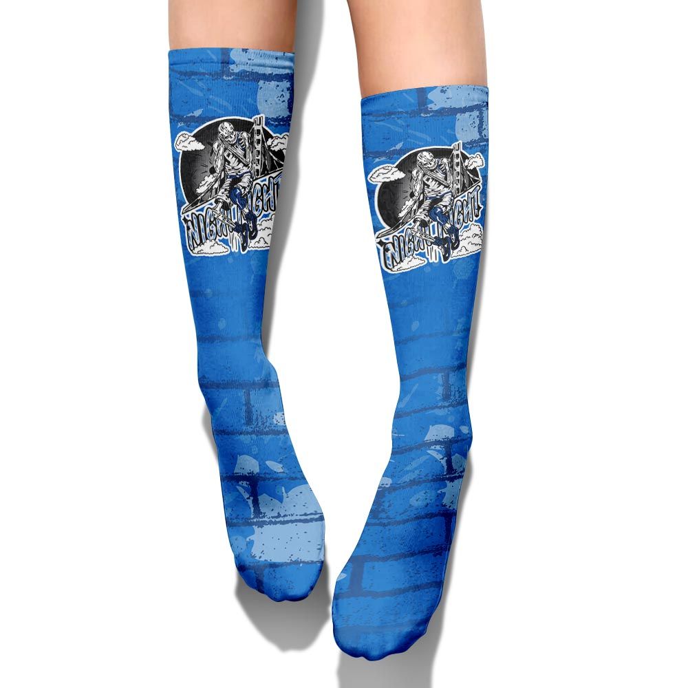 Sock To Match Blueberry 12s - Seeya Skeleton Brick