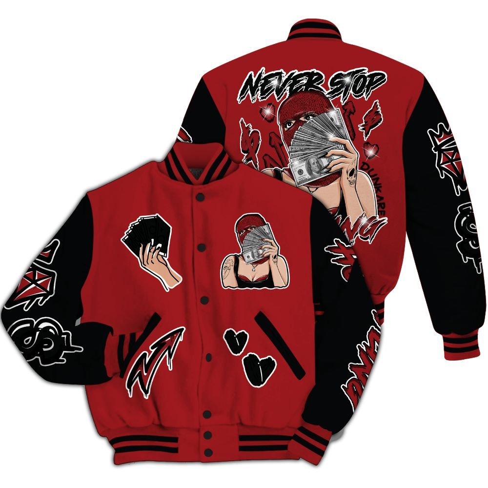 Varsity Jacket To Match Alternate Flu Game 12s - Hustling Unique All Over Print