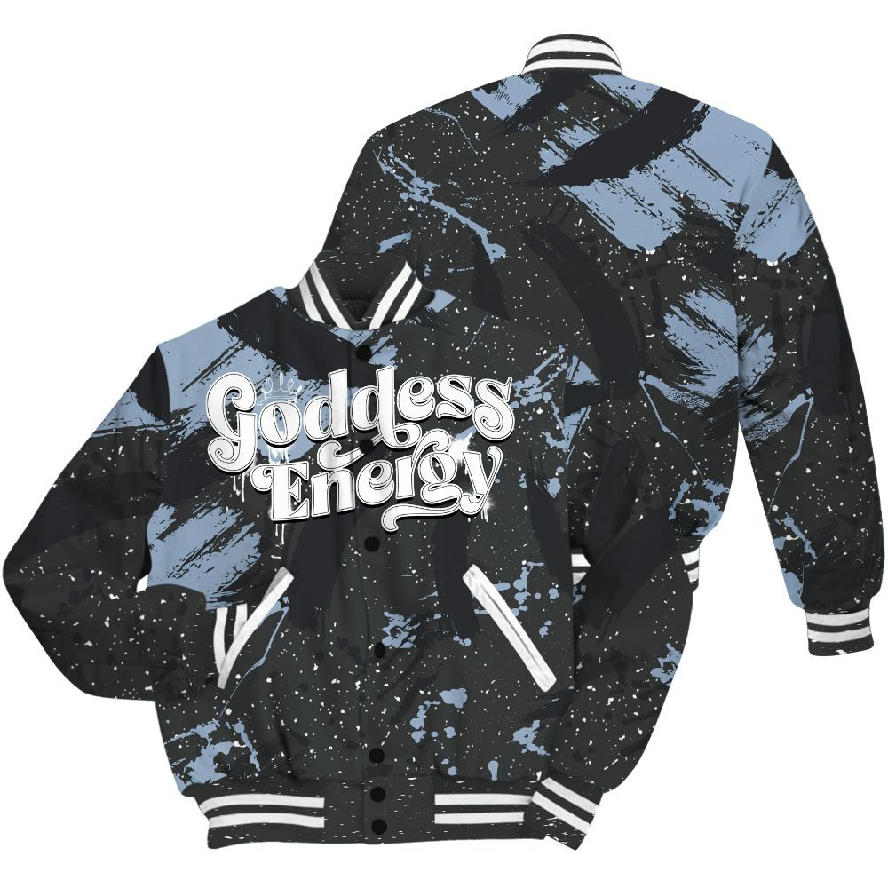 Varsity Jacket To Match Reverse Black White 6s - Goddess Energy Retro All Over Print
