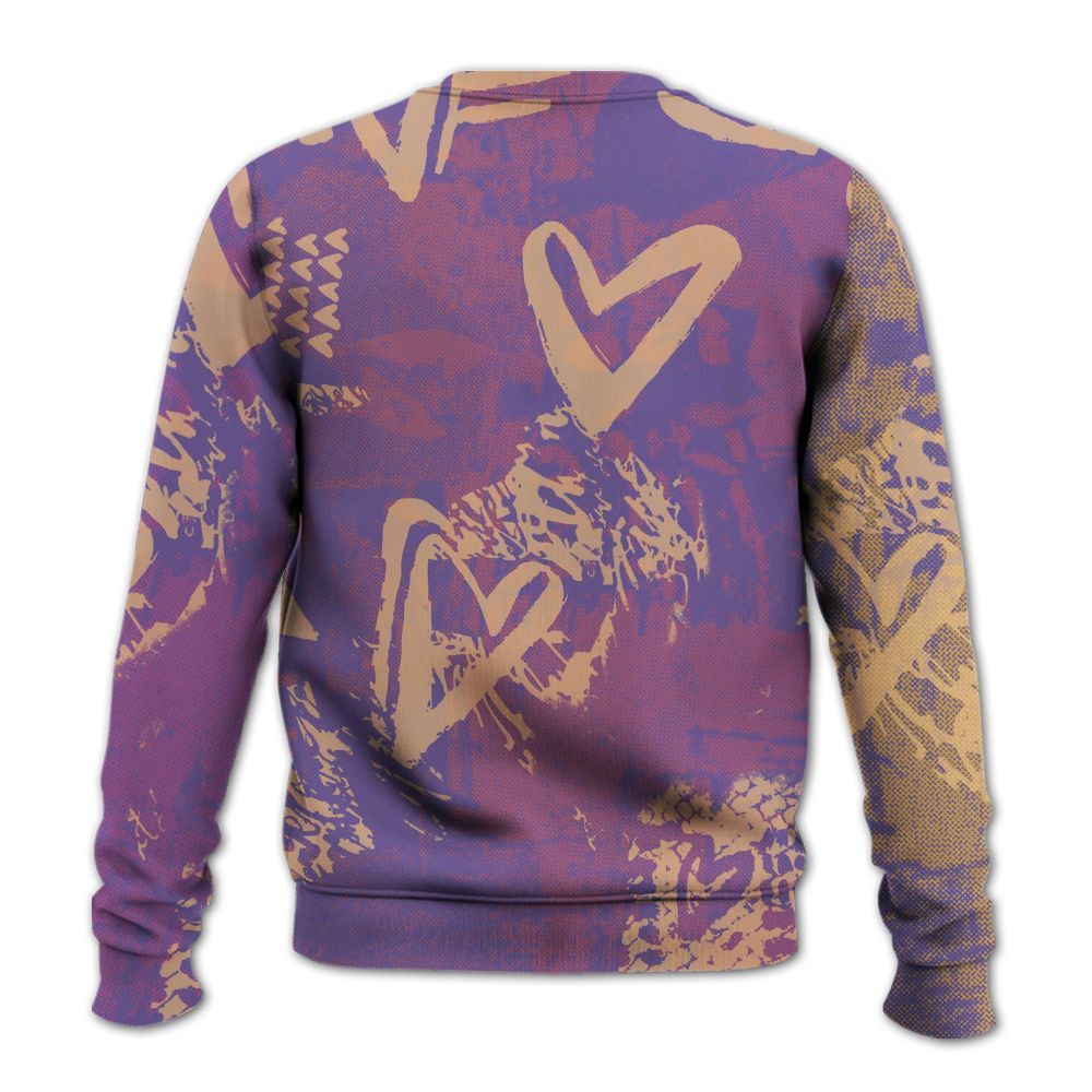 Sweatshirt To Match Book Sunset 1s - Sneakerz Girlz Heart Grunge All Over Print