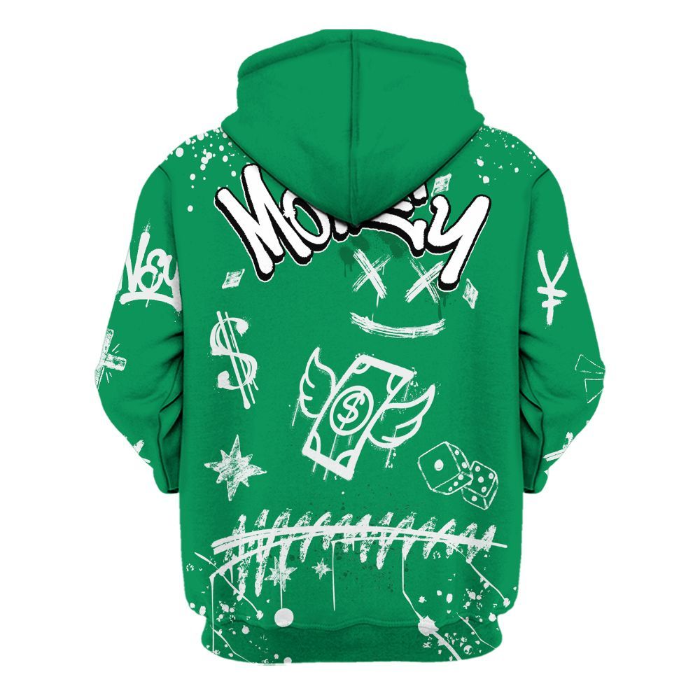 Hoodie To Match Mid Lucky Green 1s - Everybody Paid In Full Crayon All Over Print