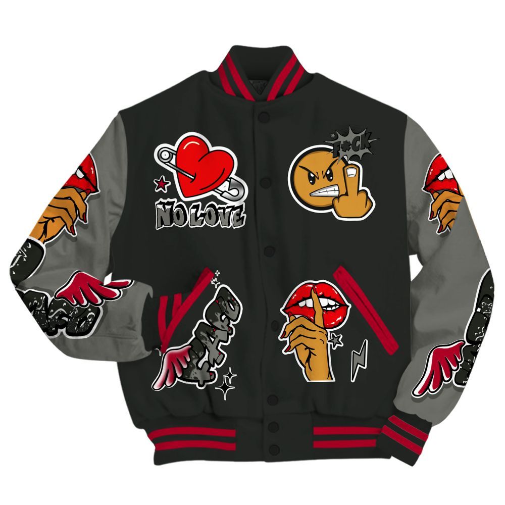 Varsity Jacket To Match Shadow 2025 10s - FK Around Find Out All Over Print
