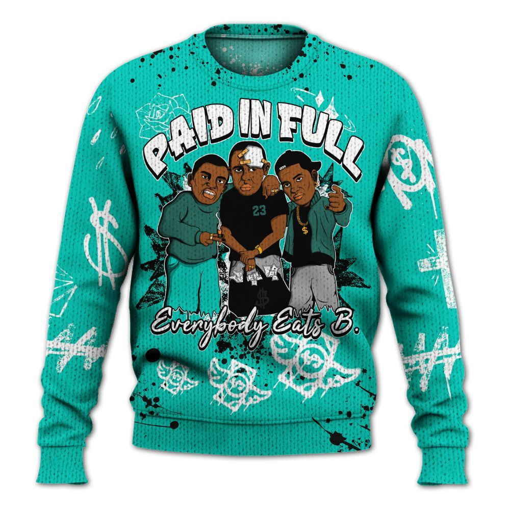 Knitted Sweater To Match Air Max 95 Dark Tiffany - Everybody Paid In Full Crayon