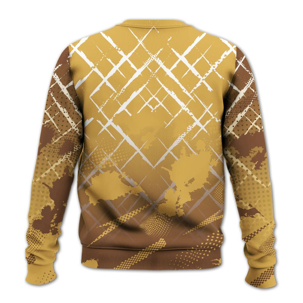 Sweatshirt To Match Retro Cacao Wow 4s - Halftone Stand Business Dripping All Over Print