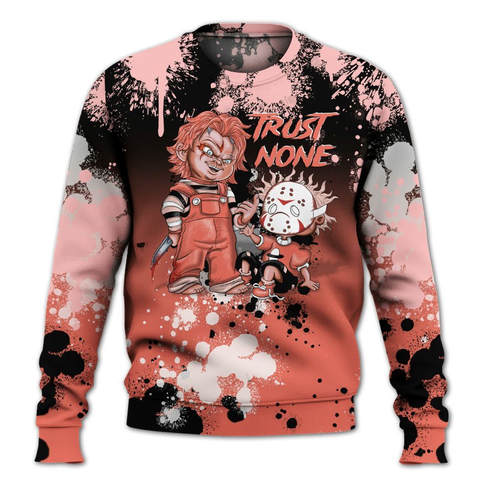 Sweatshirt To Match Low OG PSG 1s - Trust No One Scary All Over Print