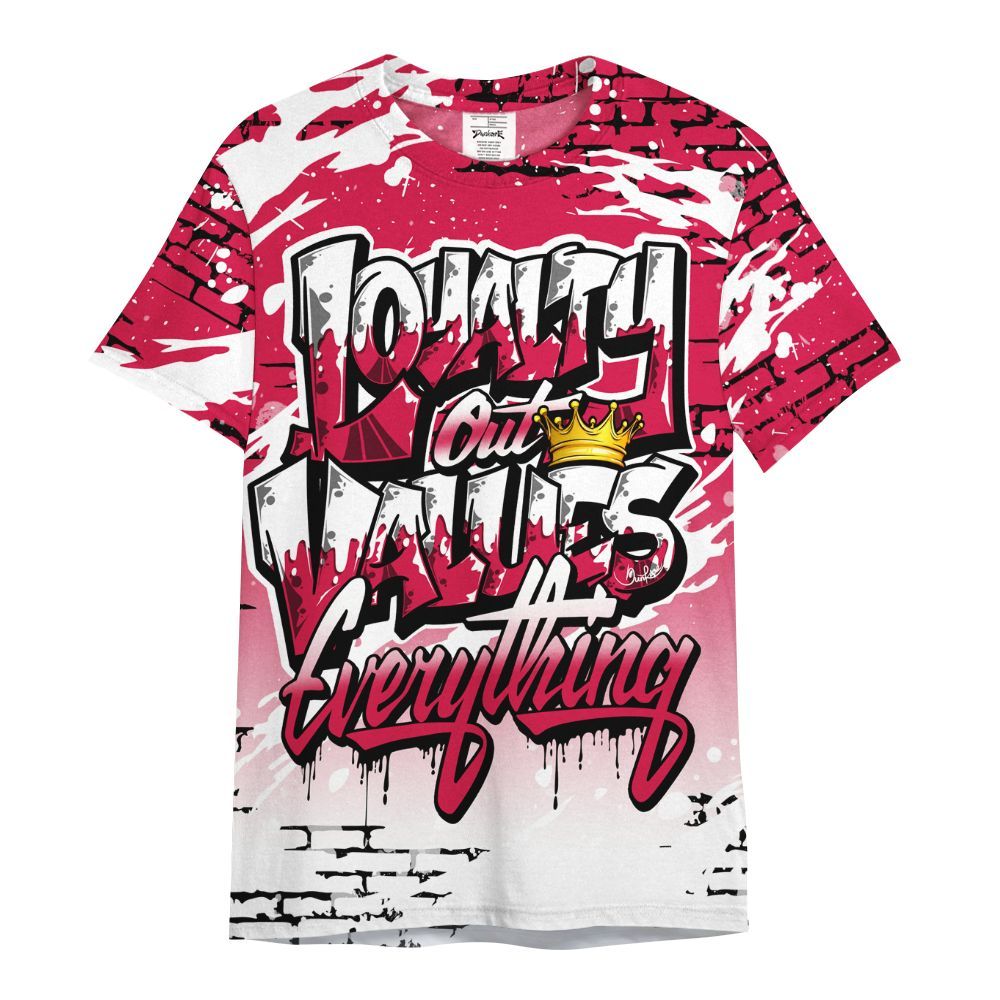 Shirt To Match Black Toe 14s - Values Of Loyalty Drip All Over Print