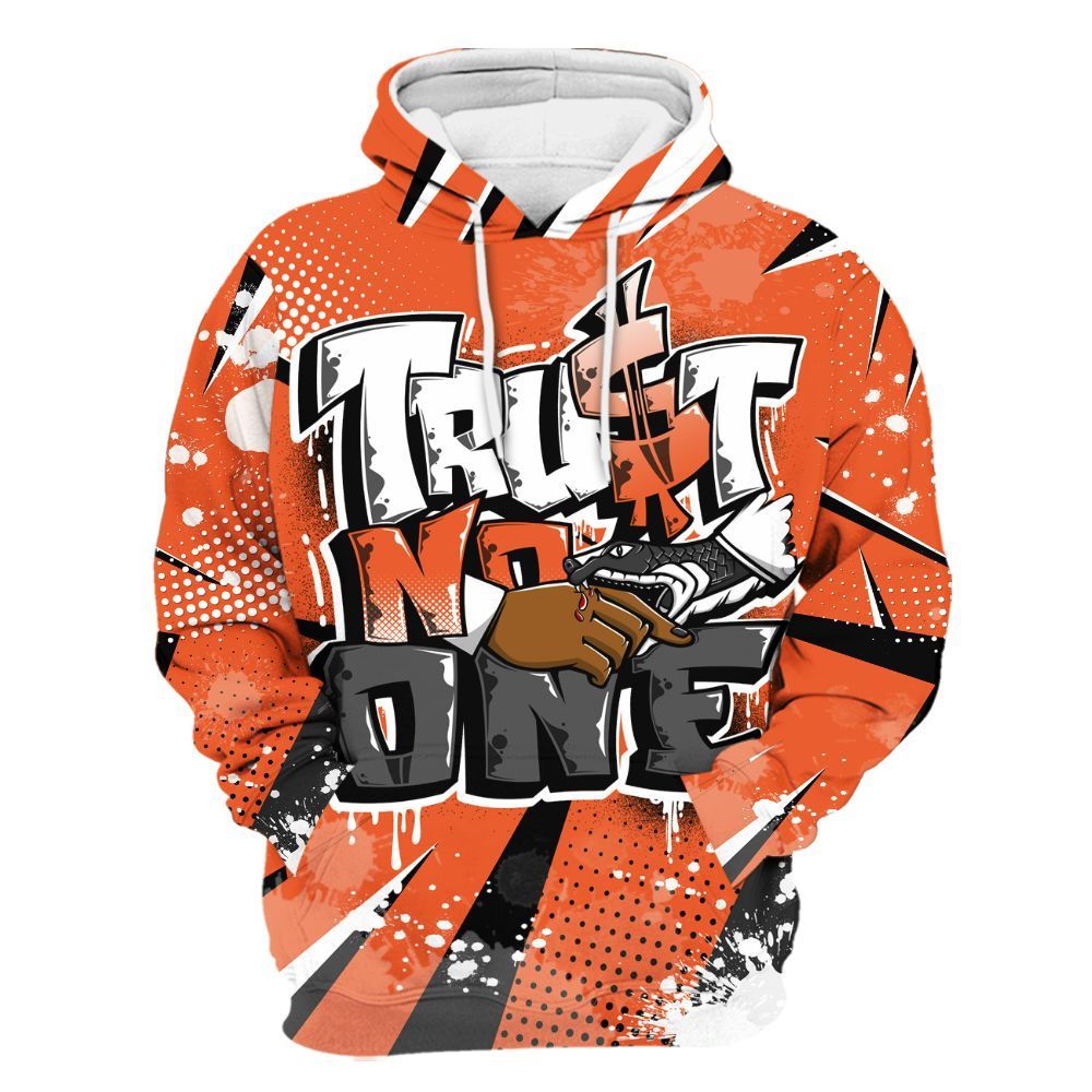Hoodie To Match Retro High OG Shattered Backboard 1s - Trust No One Dripping All Over Print