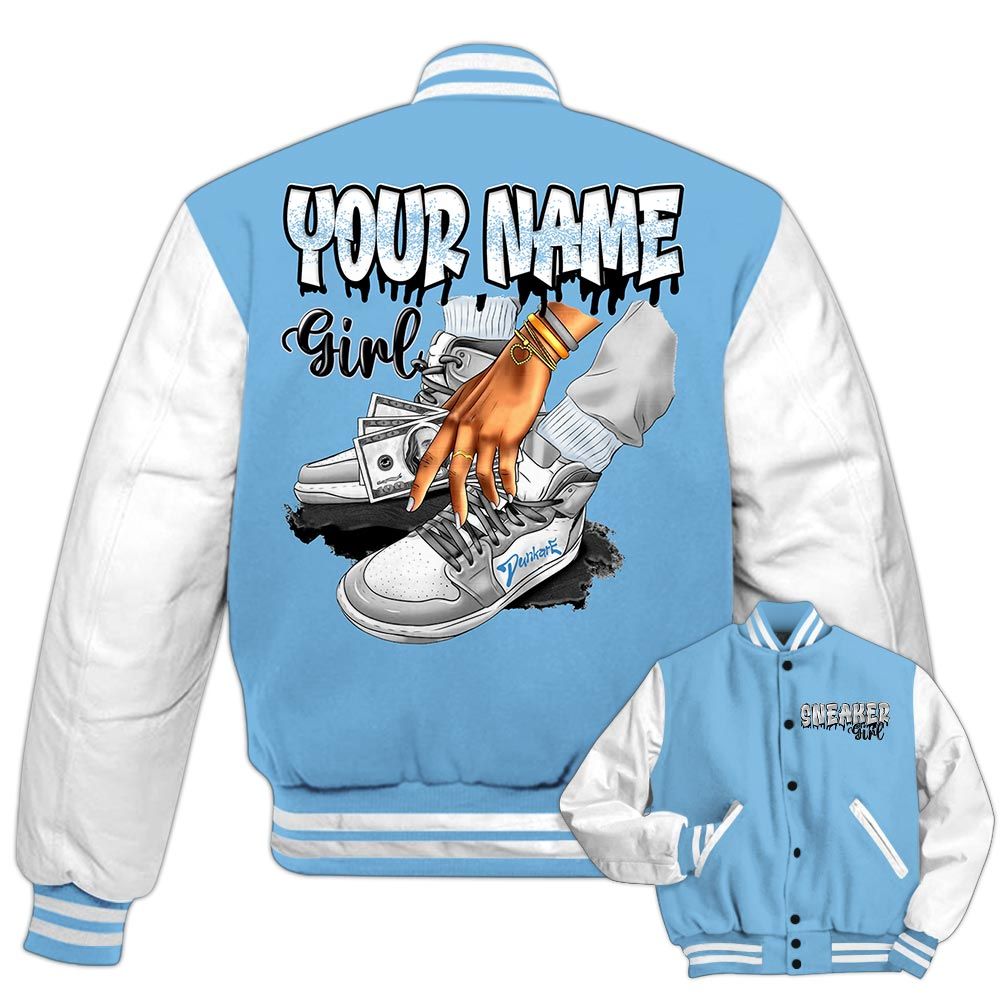 Varsity Jacket To Match Craft Paris 6s - Custom Name Sneaker Girl Money Varsity Jacket Outfit 1505 NCT