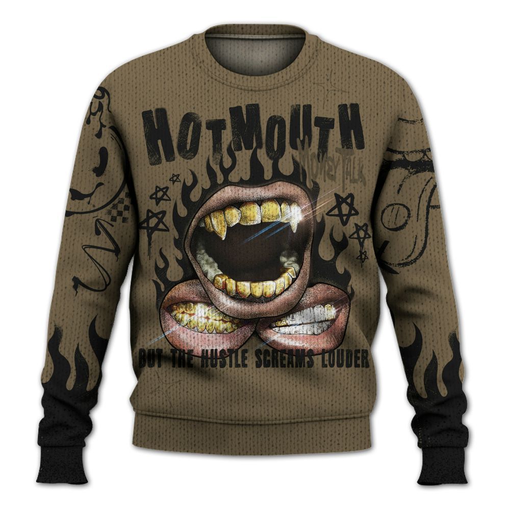 Knitted Sweater To Match Olive 9s - Mouth Burning Street Style