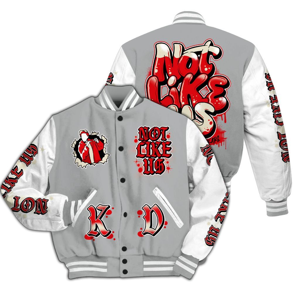 Varsity Jacket To Match Cement Grey 3s - None Like Us Graphic All Over Print
