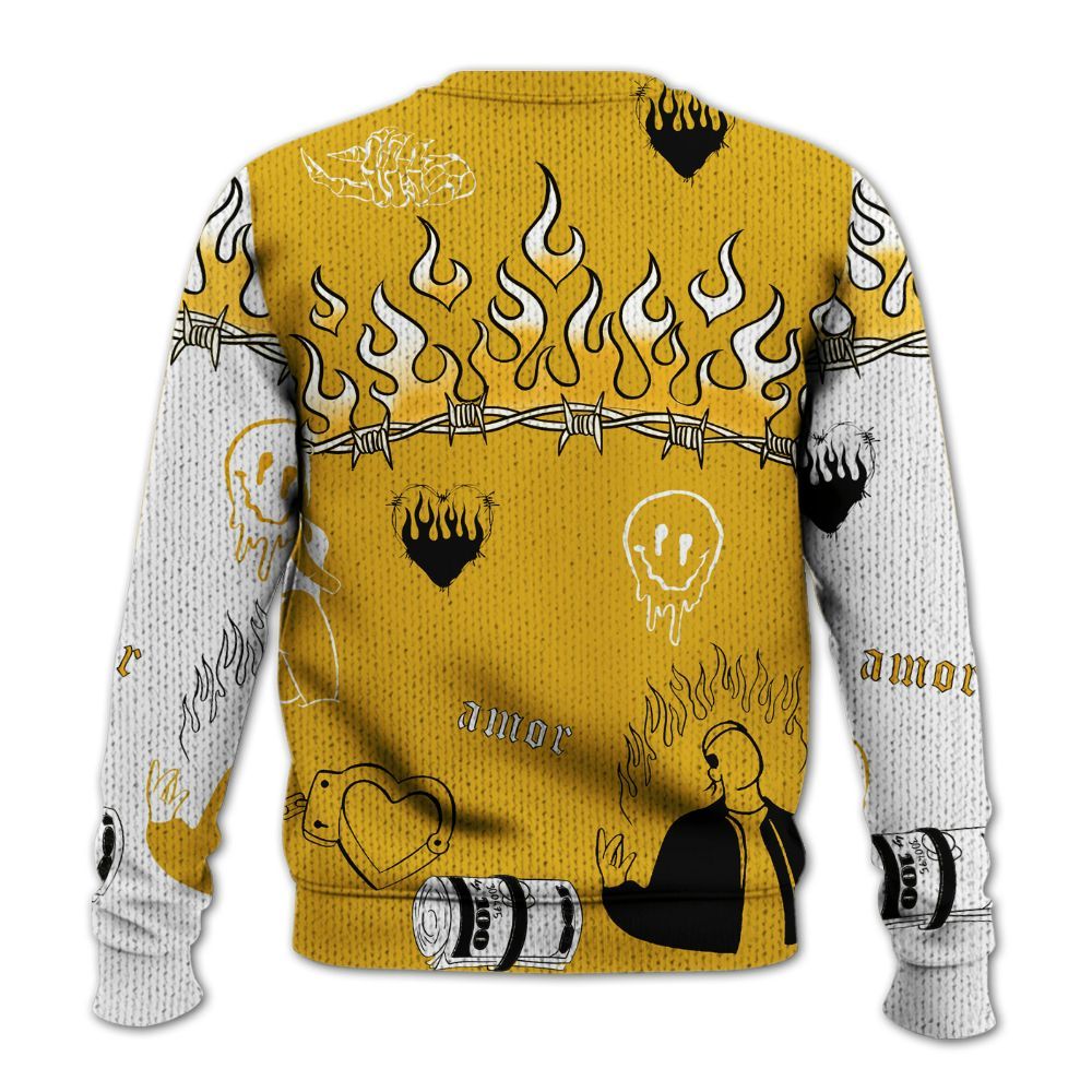 Knitted Sweater To Match Vivid Sulfur 4s - Snake Trust No One