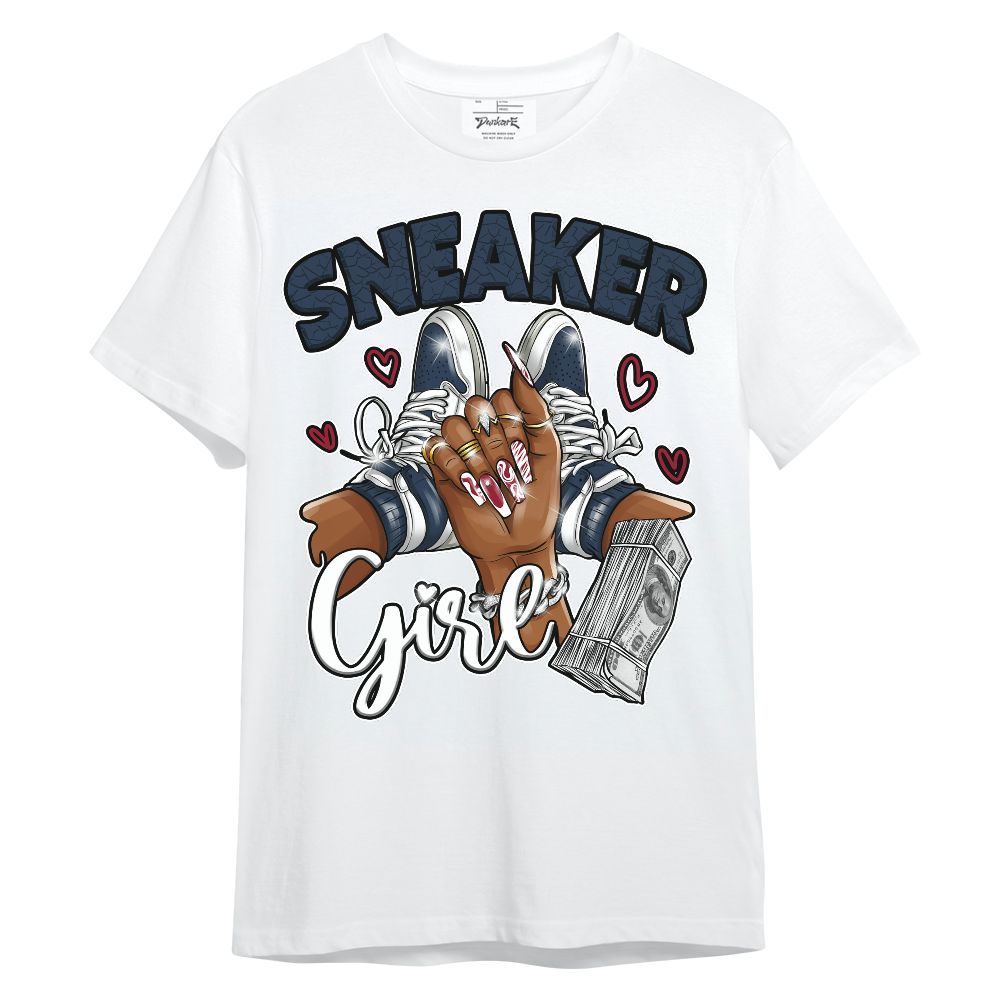 Shirt To Match White Midnight Navy 6s - Sneakerz Girlz Unisex Shirt