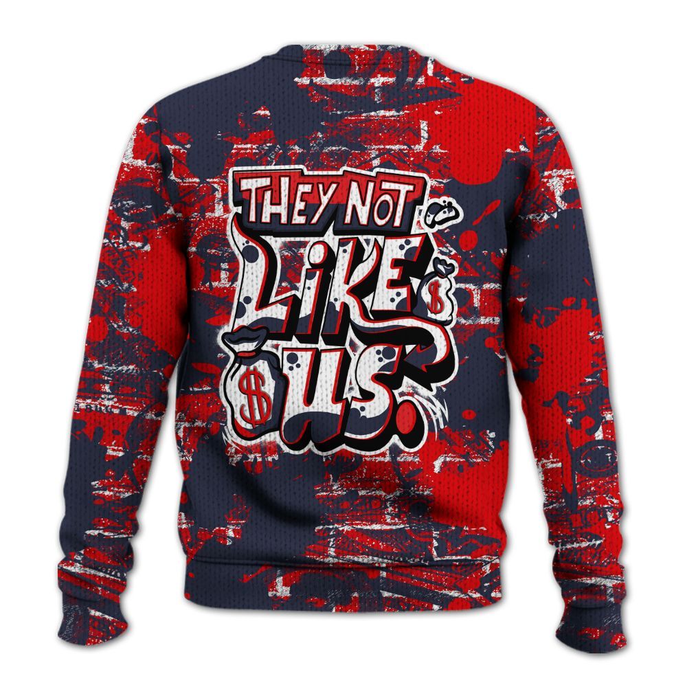 Knitted Sweater To Match Low OG Howard Bison 1s - Dislike Us Graphic Street Art