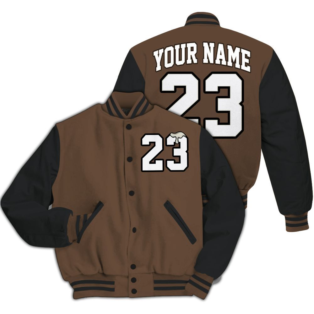 Varsity Jacket To Match Palomino 1s - Custom Name Number 23 Drip All Over Print
