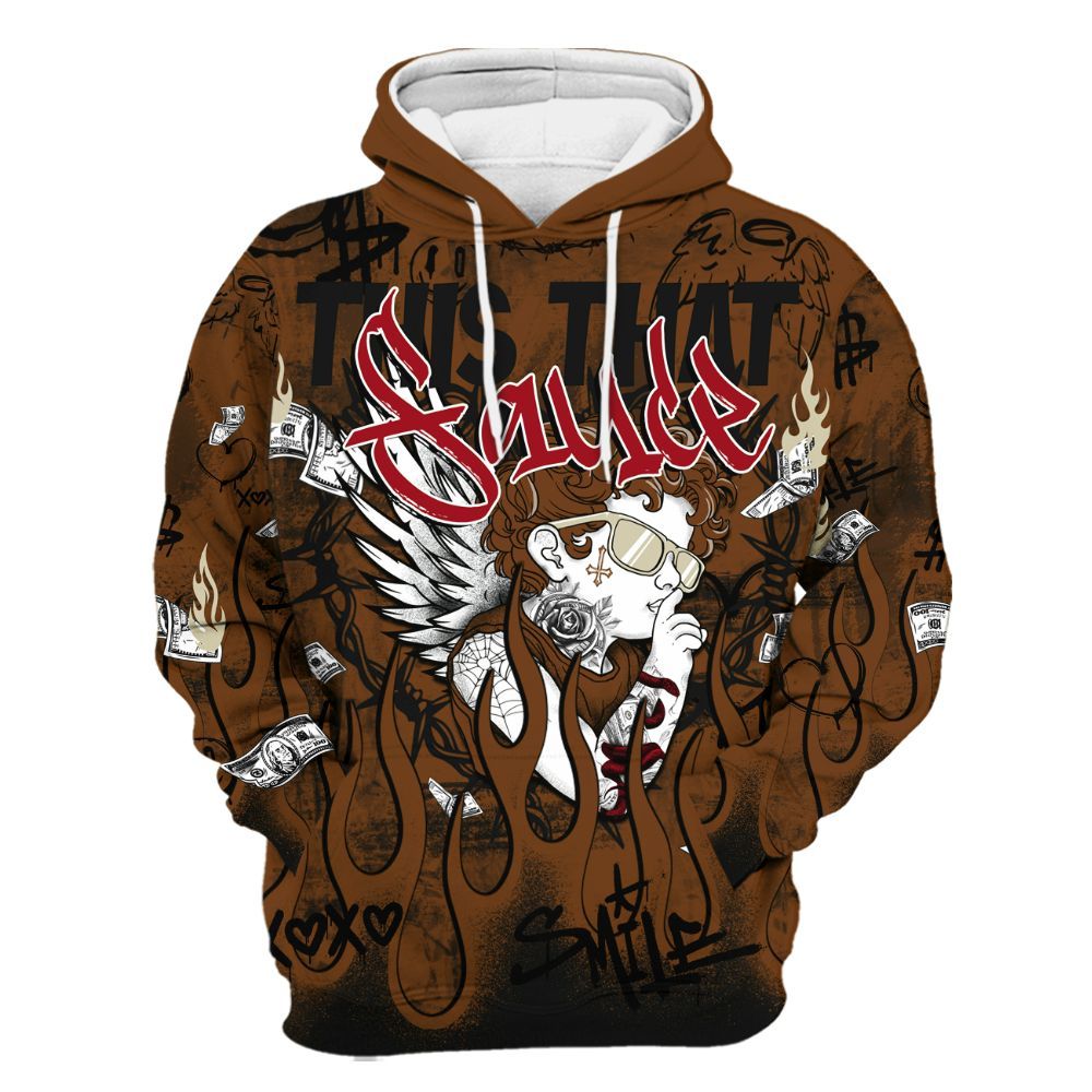 Hoodie To Match Archaeo Brown 5s - This That Sauce Angel All Over Print