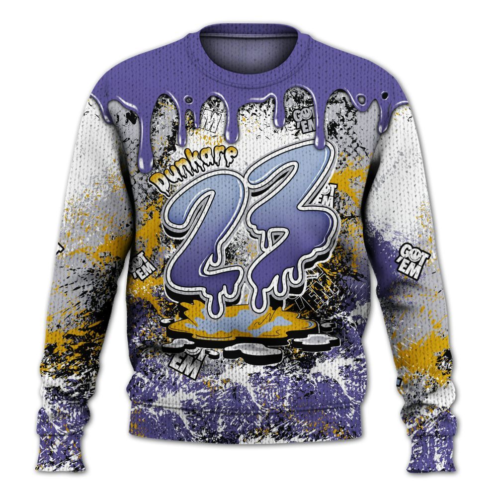 Sweater To Match Lakeshow 4s - Dripping 23 Drip Graphic