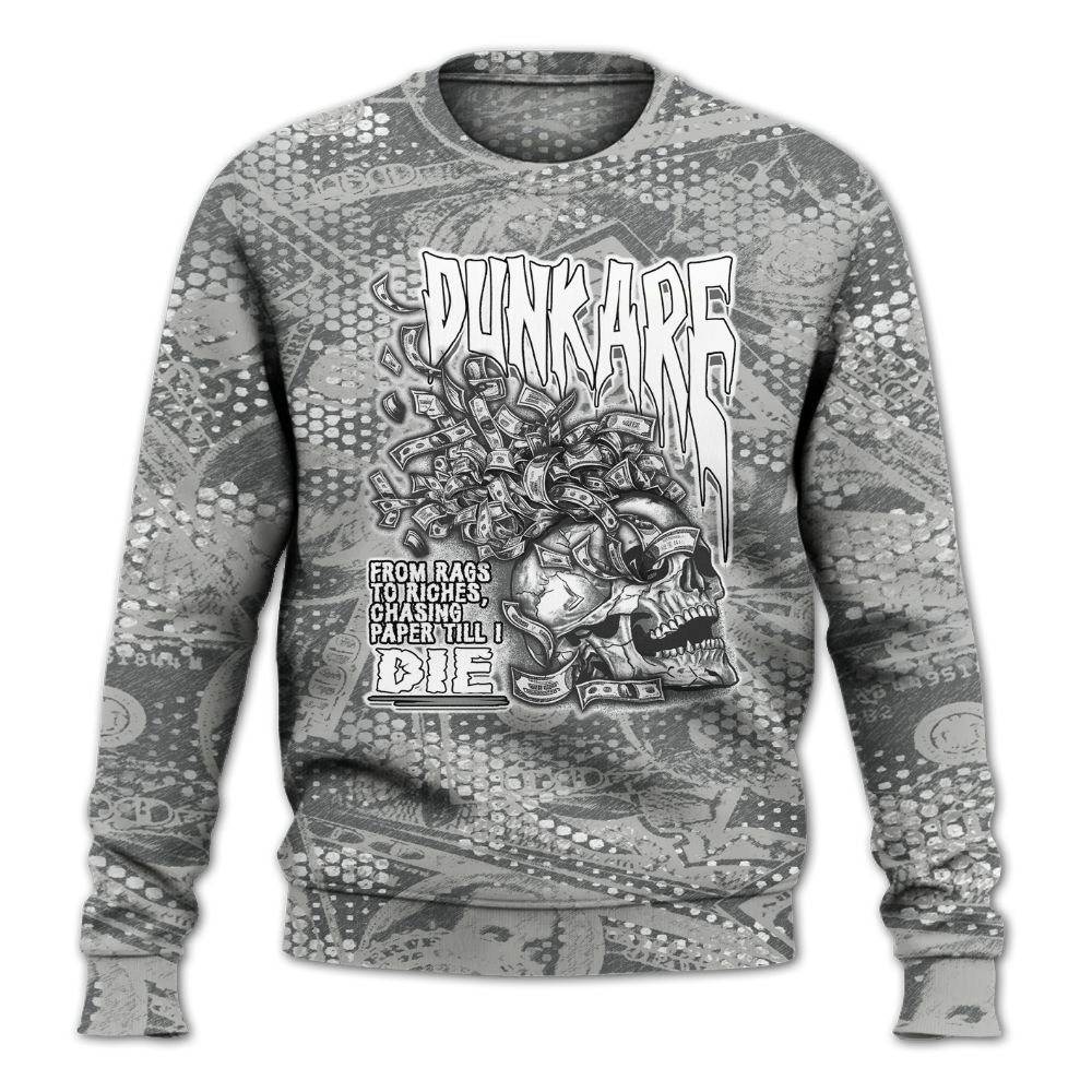 Sweatshirt To Match Retro Wet Cement 4s - From Rags To Riches All Over Print